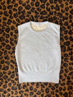 authentic balenciaga knit sweater vest 🩵🤍