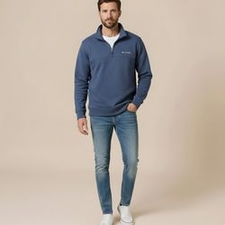 Columbia Men's Hart Mountain II Half-Zip Long-Sleeve Pullover - Size M