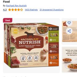 6 count of  Nutrish wet dog food 