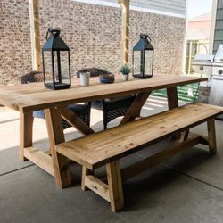 Indoor And Outdoor Farmhouse Dining Tables.