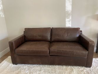 Crate & Barrel Leather Sofa