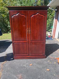 Cherry Wood Armoire with Double Doors
