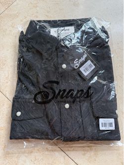 Snaps Clothing Co. Pearl Snap Shirt – Black, Long Sleeve, Size Large (New With Tags)