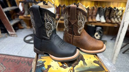 Toddler Cowboy Boots Brown and Black