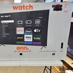 85. Tv $55 Down On Financing Free Delivery Six Month 85 TV ONN smart 4K Hdtv 