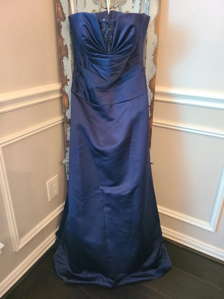 Prom, Graduation, Bridesmaid Navy Blue Dress