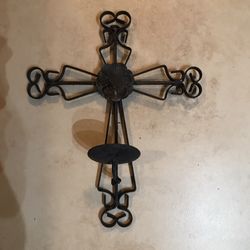 Cross candle holder