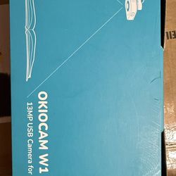 OKIOCAM W1 USB 4K 13MP Document Camera with Light for Teachers. Comes with OKIOPoint & AI-tracking Presentation Software. Doc Camera for Classroom. Co