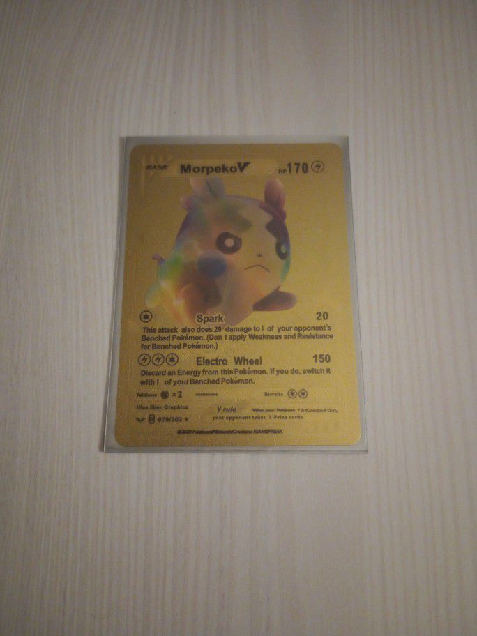 MorpekoV Hp170 Gold Foil Pokemon Card