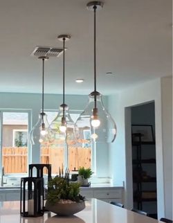 New & modern Kitchen island glass light fixture