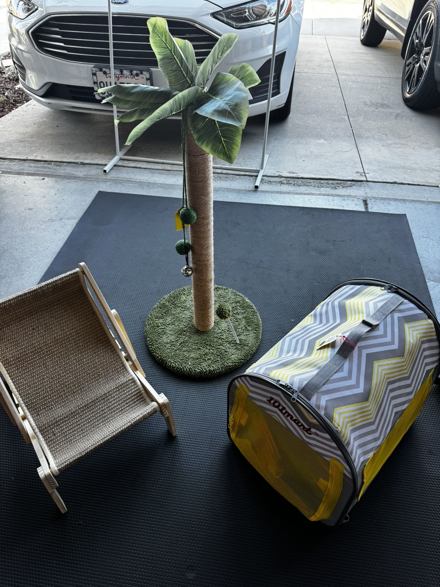 Selling Together- Cat Tree, Cat Scratching Chair And Carrier House Bag- All 3 New