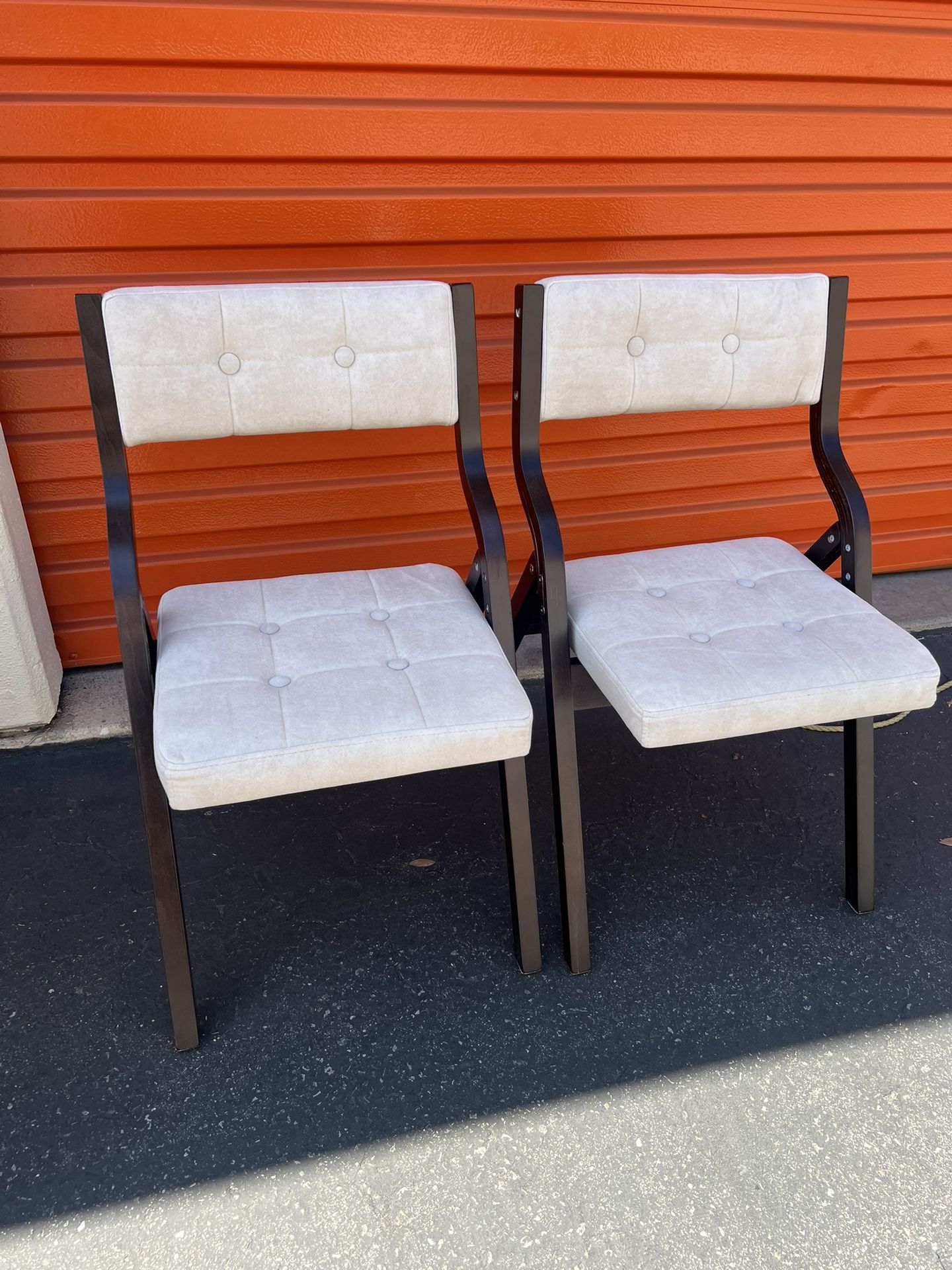 Set Of 2 Wood Folding Chairs