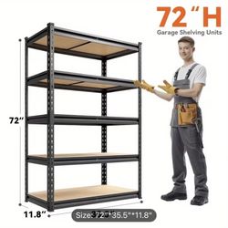 2000-Pound Metal Garage Storage Rack, Heavy-Duty 