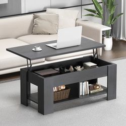 Black Lift Top Extendable Coffee Table 