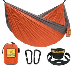Wise Owl Outfitters Hammock for Camping Hammocks Gear for The Outdoors Backpacking Survival or Travel - Portable Lightweight Parachute Nylon - Up to 5