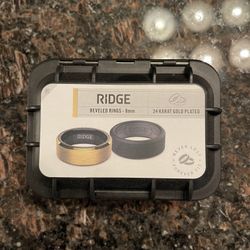 Ridge Men’s Wedding Band (24k Gold) Tungsten