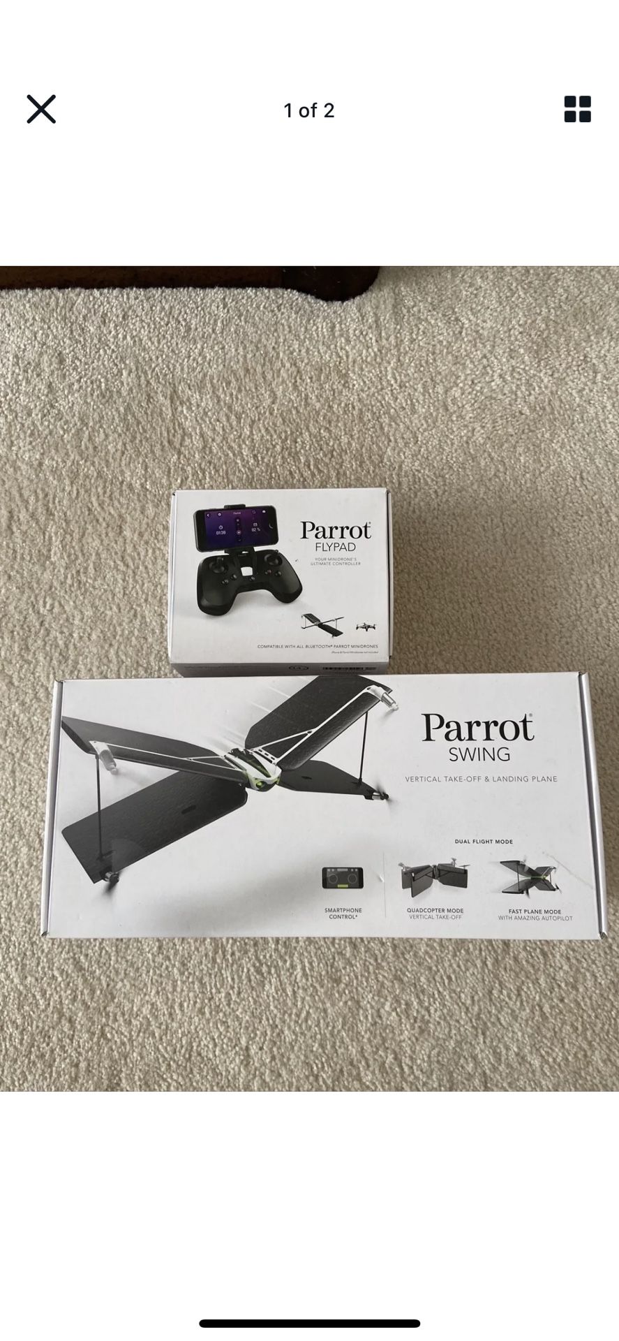 Brand New Parrot Swing Quadcopter Camera Drone with Plane Mode + Flypad Controller Bundle