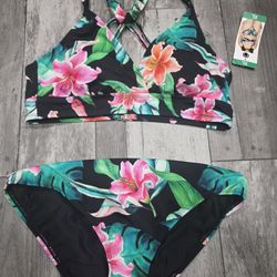 Bathing Suit 2 Piece Floral