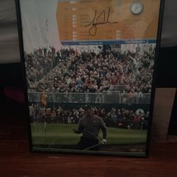 Tiger Woods Picture With Signature On It