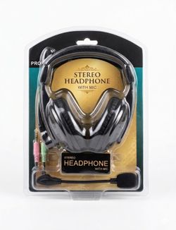 New Stereo Headset with Microphone (3.5mm Jacks) – Brand New