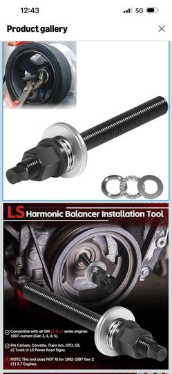 LS Harmonic Balancer Installation Tool Crank Pulley Install