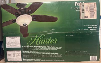 3 ventiladores de techo nuevos en caja – Hunter y Home Decorators