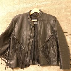 Beautiful Ladies Fringe Leather Jacket