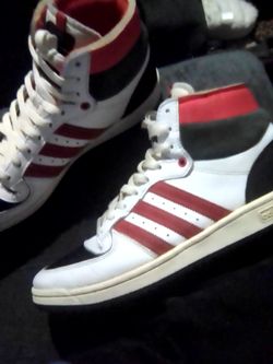 Adidas Top Ten RB High Top Sneakers White Red Men's Basketball