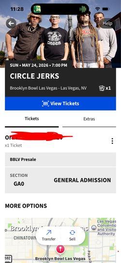 1 Ticket To the Circle Jerks @ The Brooklyn Bowl