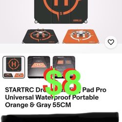 Drone Landing Pad Pro Universal Waterproof Portable Orange & Gray 55CM