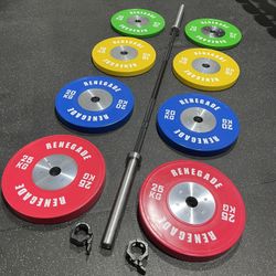 🔥🔥🔥Brand New Renegade 140 Kg Olympic Competition Bumper Plate Set Free Delivery🚚