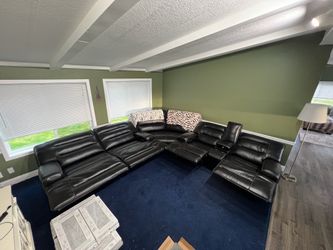 Leather sectional
