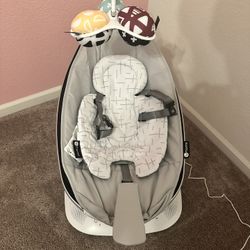 4moms MamaRoo Multi-Motion Baby Swing, Bluetooth Enabled with 5 Unique Motions, Grey