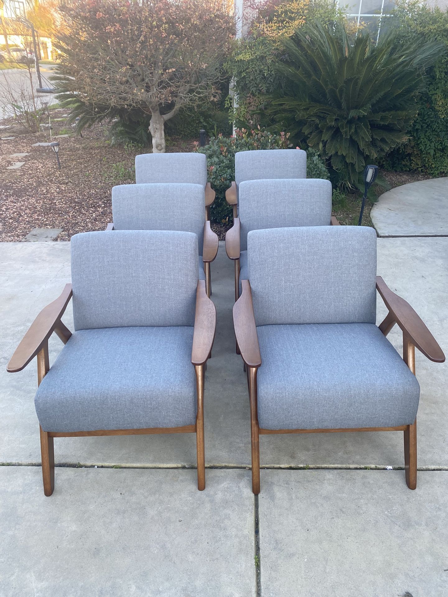6 CHAIRS GRAY