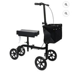 Folding Knee Walker with Storage Bag