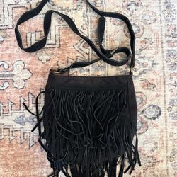 Boho "Leather" Fringe Crossbody Bag/Purse