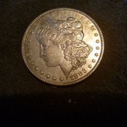 1883o Morgan silver dollar