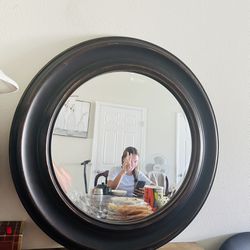 Vintage Atomic Oval Plastic Mirror 