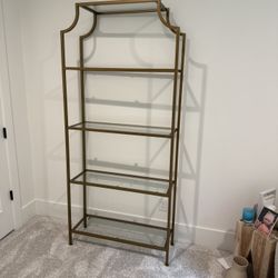 Sauder International Lux Bookcase/Bookshelf - Satin Gold finish