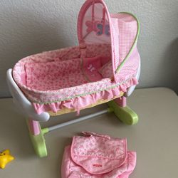 Baby Cradle Bassinet Toy With Accessories
