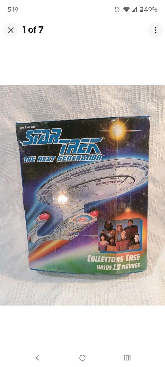 Vintage 1993 Star Trek The Next Generation 12 Figure Collector's Case Carrying