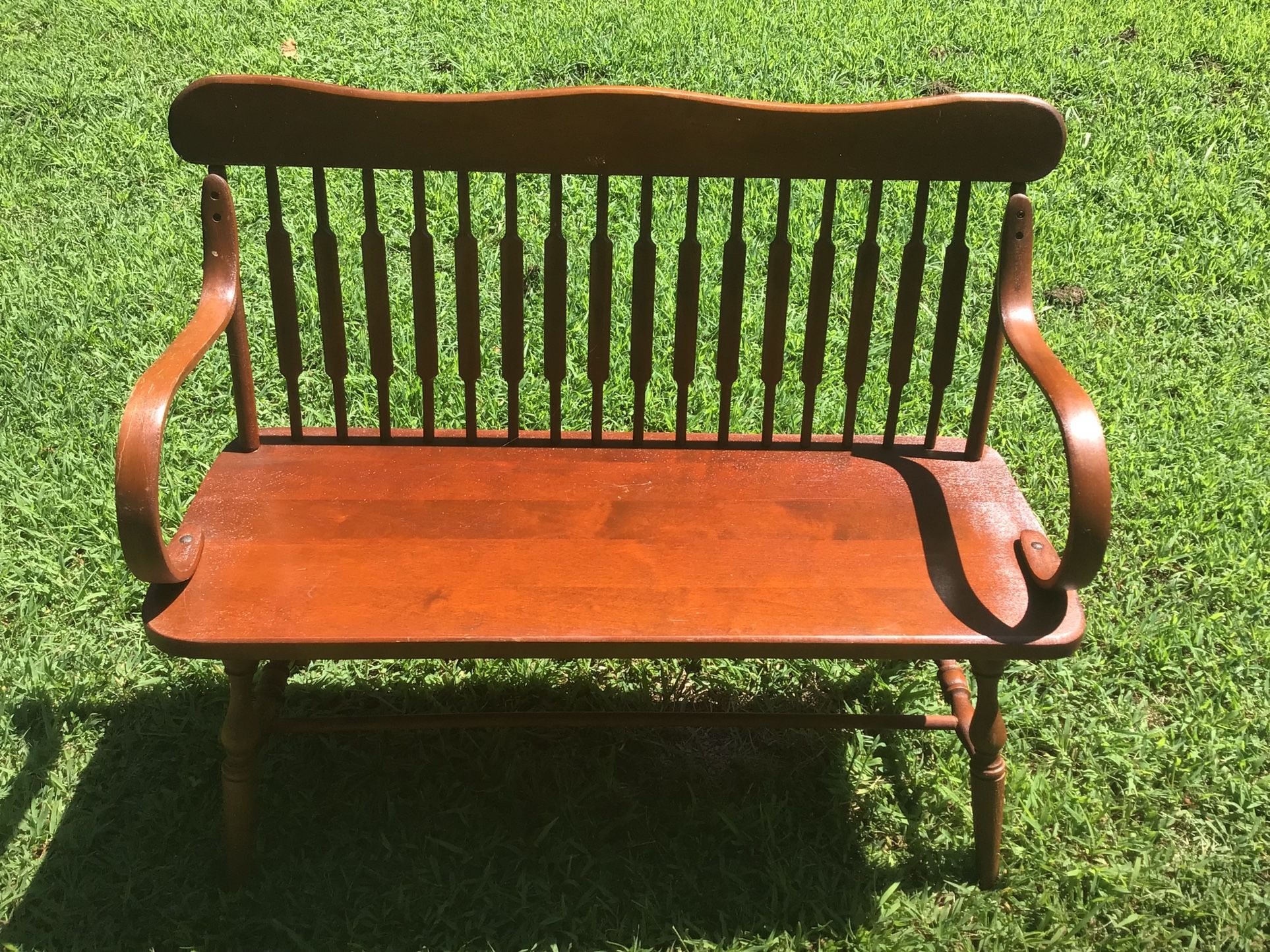 Vintage Wood Love Seat