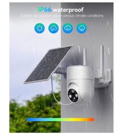 Solar-Powered Outdoor Security Camera IP66