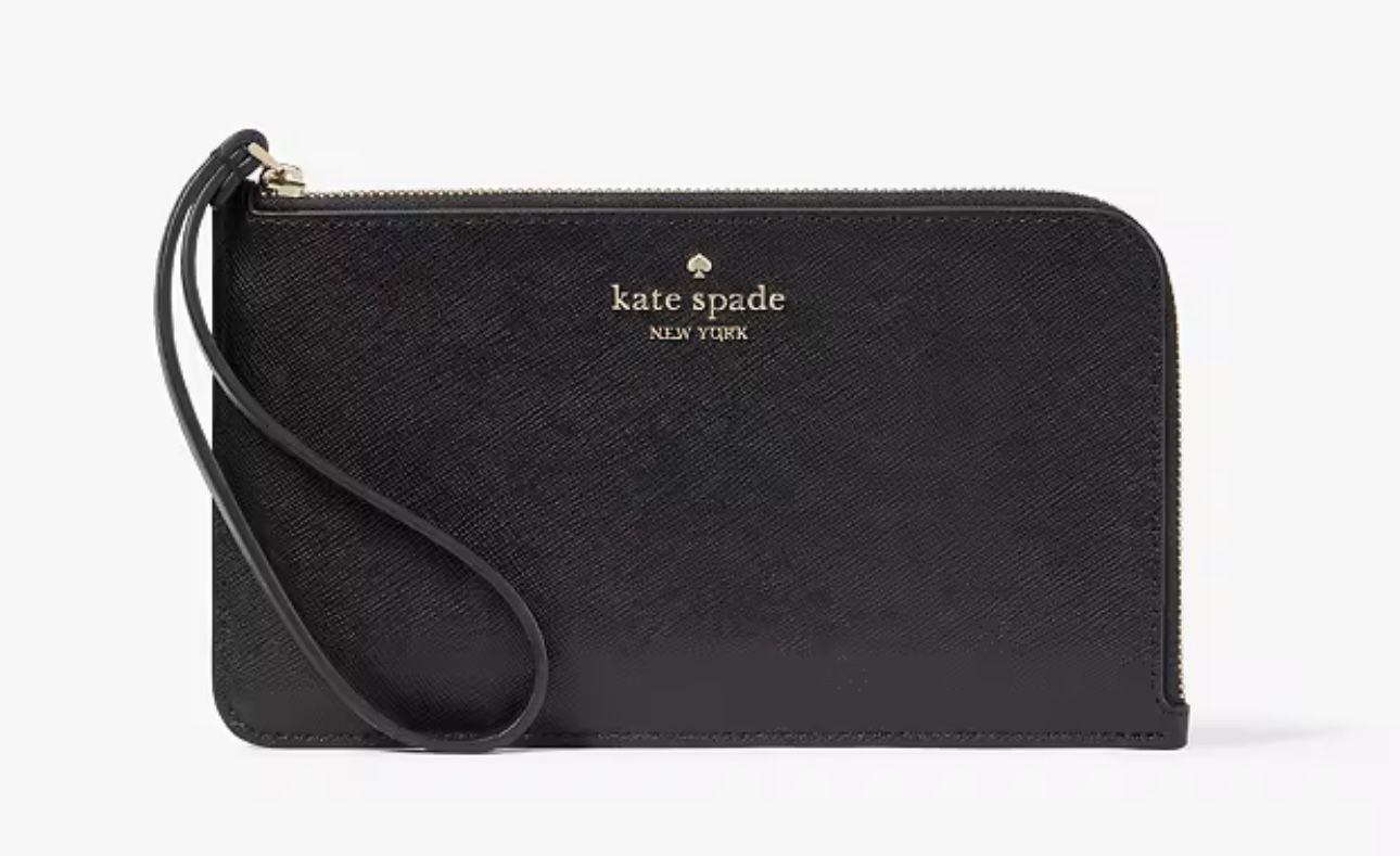 Kate Spade Medium L-Zip Wristlet Black