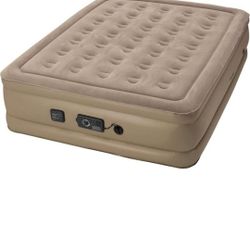 Insta-Bed Raised 18 Inch Queen Air Bed w/NeverFlat pump