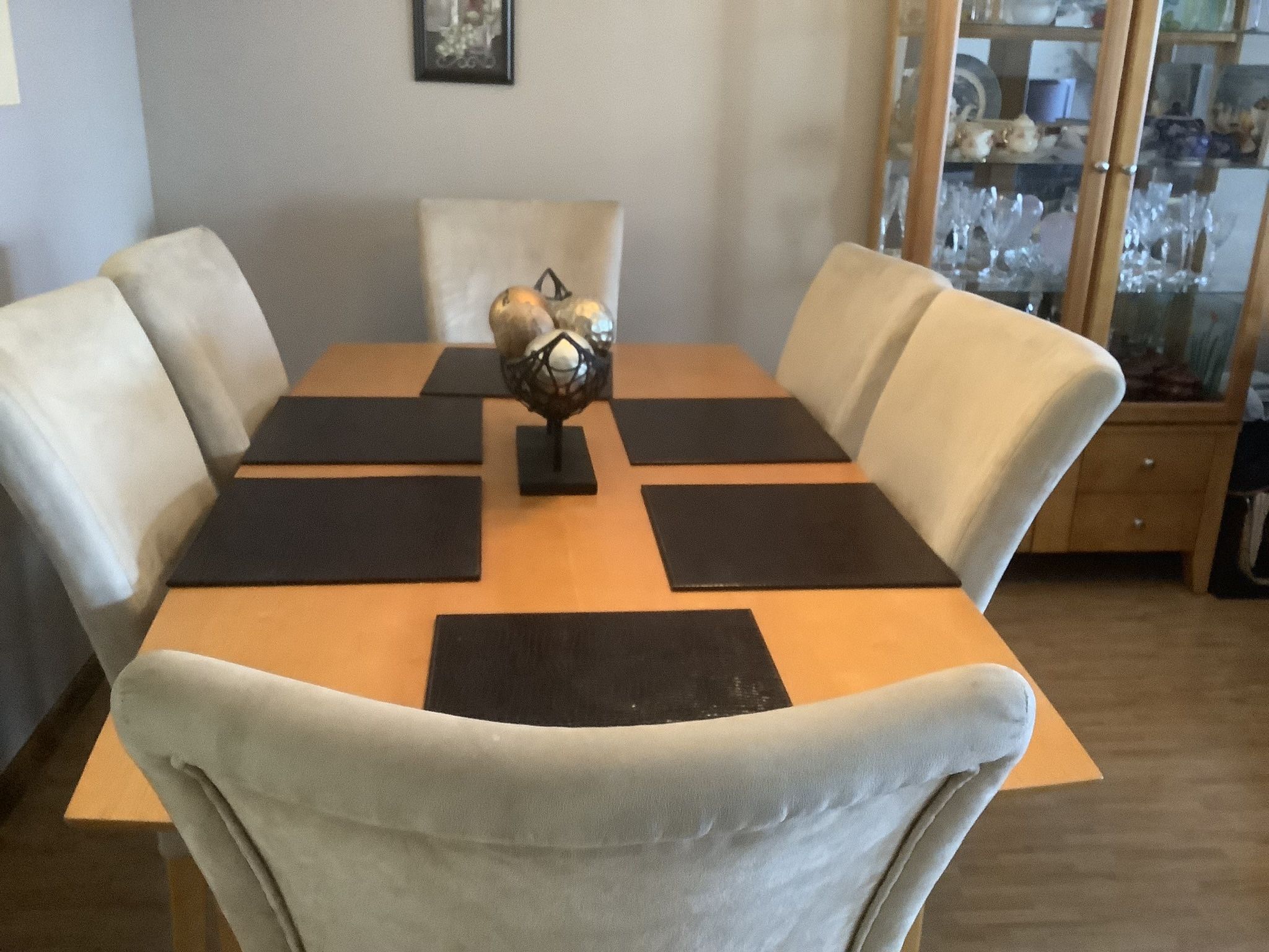 The room Place ( Harlem Furniture) dining Table With 6 Chairs for Sale