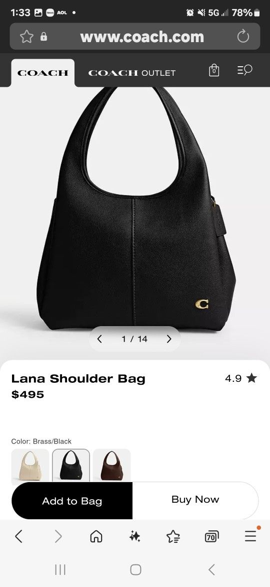 BRAND NEW- Coach LANA Shoulder Bag