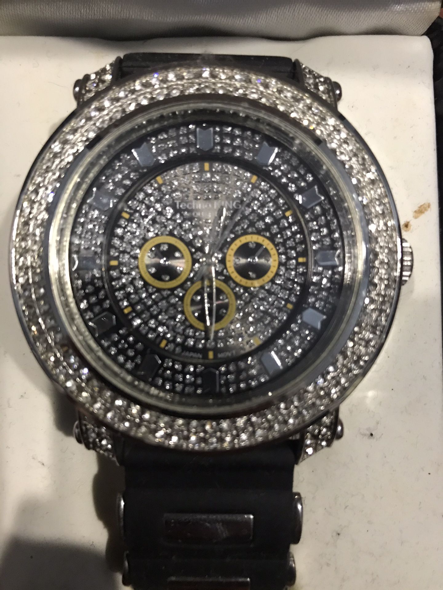 TECHNO KING DIAMOND STUD WATCH