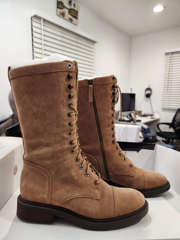 Nine West Gunner Suede Lace-up Ankle Boot