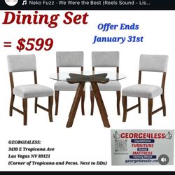 Diner Table With Four Chairs 